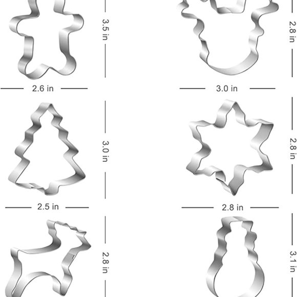 NEW 6pc Christmas Cookie Cutters Set - Picture 4 of 10
